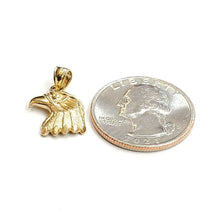 Load image into Gallery viewer, New 14k yellow Gold eagle Head Pendant charm gift fine jewelry unisex 1.4g
