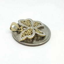 Load image into Gallery viewer, 14k two tone solid Gold butterfly full body Pendant charm fine gift jewelry 1.9g
