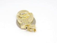 Load image into Gallery viewer, 10k yellow Gold boxing glove Pendant cubic zirconia gift sport fine jewelry 7.5g
