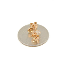 Load image into Gallery viewer, New 14k rose Gold 0.20Ct Diamond stud Earrings gift for her Push Back Fastening
