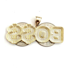 Load image into Gallery viewer, New 10k yellow Gold BOSS dollar sign Pendant charm diamond cut fine jewelry 7.4g
