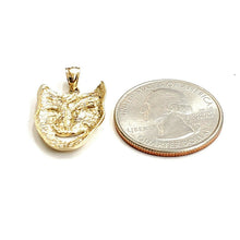 Load image into Gallery viewer, 14k yellow gold laugh now happy face mask drama theater act pendant jewelry 2.6g

