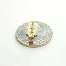 Load image into Gallery viewer, 14k yellow gold tiny razor blade pendant charm Fine Jewelry Gifts unisex 0.8g
