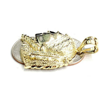Load image into Gallery viewer, New 10k solid yellow Gold Chief face head Pendant diamond cut fine jewelry 8.3g
