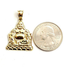 Load image into Gallery viewer, New 10k yellow gold buddha Buda Buddah pendant charm fine religious jewelry 2.7g
