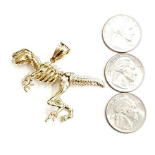 Load image into Gallery viewer, 10k yellow Gold 3D Dinosaur movable animal Jurassic Pendant fine jewelry 16.1g
