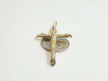 Load image into Gallery viewer, New 10k yellow gold hollow cross Jesus pendant charm fine jewelry religious 4.3g
