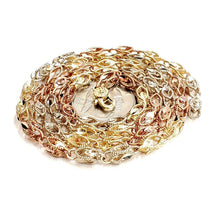 Load image into Gallery viewer, 14K multi color gold Turkish chain 4.5mm Necklace gift fine jewelry 24" 27.1g
