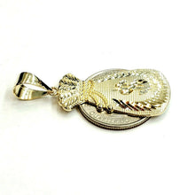 Load image into Gallery viewer, 14k yellow gold dollar sign money bag lucky pendant charm gift fine jewelry 4.4g
