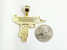 Load image into Gallery viewer, New 10k yellow Gold solid Uzi machine gun Pendant charm fine jewelry unisex 5.9g
