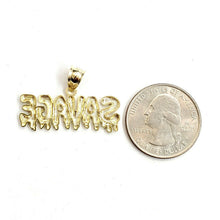 Load image into Gallery viewer, New 10k yellow Gold Savage Pendant charm diamond cut fine gift jewelry 1.9g
