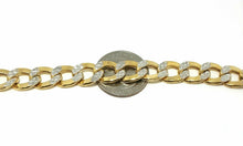 Load image into Gallery viewer, New Men&#39;s Women&#39;s 10K two tone Gold hollow Cuban Link bracelet 10.75mm 9&quot; 17.3g
