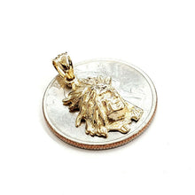 Load image into Gallery viewer, New 14k solid yellow Gold tiny Chief face head  Pendant charm fine jewelry 1.8g

