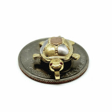 Load image into Gallery viewer, New 14k multi color gold turtle full body pendant charm gift fine jewelry 2.9g
