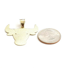 Load image into Gallery viewer, 10k yellow solid Gold Taurus bull zodiac Pendant charm fine gift jewelry 3.6g
