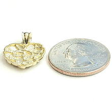 Load image into Gallery viewer, New 10k yellow gold nugget heart pendant charm fine gift  for women jewelry 1.6g
