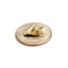 Load image into Gallery viewer, New 14K Yellow Gold 3D Hand Sign I Love You Charm pendant love fine jewelry 1g
