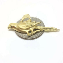 Load image into Gallery viewer, New 14k yellow Gold parrot bird Pendant charm gift fine jewelry unisex 3.6g
