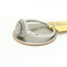 Load image into Gallery viewer, 0.28Ct Natural brown and white Diamond 14k White Gold women Ring 9.75mm Size 6.5
