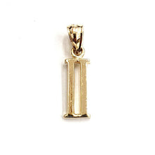 Load image into Gallery viewer, New 14KT Yellow Gold Solid Roman number 2 Pendant charm gift Fine Jewelry 1g
