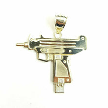 Load image into Gallery viewer, New 10k yellow Gold solid Uzi machine gun Pendant charm fine jewelry unisex 3.7g
