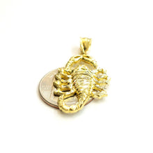 Load image into Gallery viewer, New 10k yellow gold scorpion Scorpio pendant charm zodiac sign Fine Jewelry 3.4g
