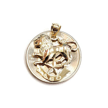 Load image into Gallery viewer, 14k yellow Gold lion Leo zodiac sign astrology Pendant charm fine jewelry 2g
