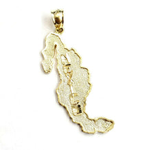 Load image into Gallery viewer, 14k yellow gold Mexico outline map pendant charm fine gift jewelry unisex 5.1g

