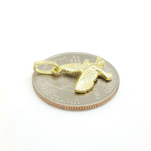 Load image into Gallery viewer, 14k yellow Gold 3D hollow eagle Pendant charm gift for her him fine jewelry 0.9g
