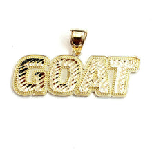 Load image into Gallery viewer, New 10k yellow Gold Goat Pendant charm diamond cut hip hop fine jewelry 5.9g
