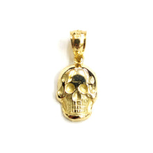 Load image into Gallery viewer, New 14k yellow Gold tiny Skull mummy dead Bone Pendant Gift fine jewelry 1.4g
