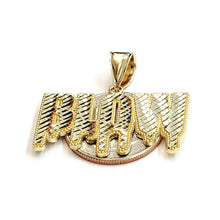 Load image into Gallery viewer, New 10k yellow Gold BLOW word Pendant diamond cut fine jewelry unisex gift 5.3g
