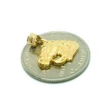 Load image into Gallery viewer, New 14k yellow solid Gold horse head animal Pendant charm fine gift jewelry 1.7g
