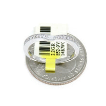 Load image into Gallery viewer, 0.20ct genuine diamond 14k White Gold curved Women Ring fine jewelry Size 6.75
