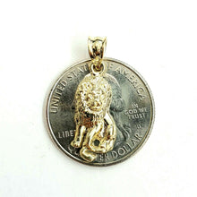 Load image into Gallery viewer, 10k yellow Gold lion full body Leo zodiac Pendant charm gift fine jewelry 1.8g
