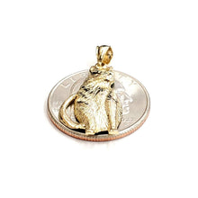 Load image into Gallery viewer, New 14k solid yellow Gold cat full body Pendant charm fine jewelry gift pet 2.3g
