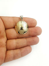 Load image into Gallery viewer, New 10k yellow Gold soccer ball Pendant charm sport fine gift jewelry 0.97" 2.6g
