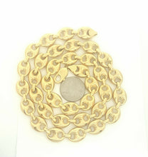 Load image into Gallery viewer, New 10K yellow gold 13mm hollow puff Gucci link chain jewelry gift 28" 46.6g
