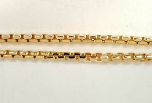 New 10K yellow gold 3.90mm round box chain Necklace fine gift jewelry 22.7g 32"