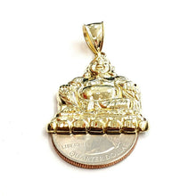 Load image into Gallery viewer, New 10k yellow gold buddha Buda Buddah pendant charm fine religious jewelry 4.2g
