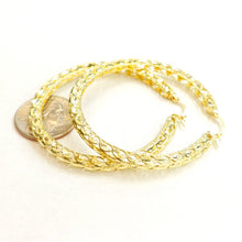 Load image into Gallery viewer, New 10K yellow Gold 2.25" 3.3mm Turkish hoop Earrings Round fine jewelry 8.1g
