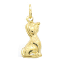 Load image into Gallery viewer, 14k yellow Gold hollow 3d dog full body Pendant charm jewelry fine gift pet 1.4g
