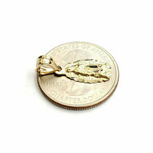 Load image into Gallery viewer, 14k gold tiny virgin Mary Guadalupe pendant diamond cut religious jewelry 0.9g
