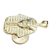 Load image into Gallery viewer, 10k yellow solid Gold Egyptian pharaoh king head Pendant jewelry fine gift 11.3g
