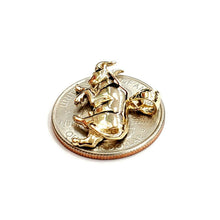 Load image into Gallery viewer, 14k yellow solid Gold taurus bull zodiac Pendant charm fine gift jewelry 3.1g
