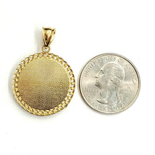 Load image into Gallery viewer, 10k yellow gold round Jesus face head pendant charm religious jewelry 0.97" 4.6g
