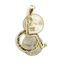 Load image into Gallery viewer, 10k yellow Gold handicap disability Pendant charm diamond cut fine jewelry 3.7g
