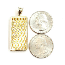 Load image into Gallery viewer, New 10k Yellow Gold 999.9 fine 3D gold bar brick bar Pendant charm jewelry 6.5g
