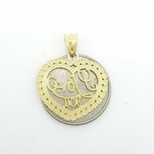 Load image into Gallery viewer, New 10k yellow Gold heart i love you Pendant charm fine women gift jewelry 2.2g
