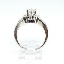 Load image into Gallery viewer, Pre-owned 0.58Ct Natural Diamond 18k White Gold Engagement Ring 6.35mm Size 5.75
